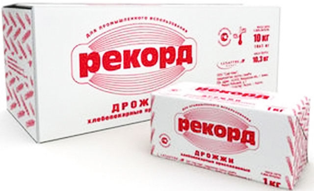 Дрожжи прессованные красный 10*1кг Рекорд
