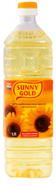 Масло подсолнечное рафинированное дезодорированное 1 л Sunny Gold