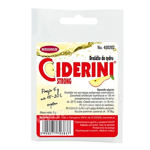 Дрожжи для крепкого сидра Ciderini Strong (5 грамм)